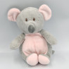 Doudou souris grise rose GIPSY