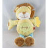 Doudou lion jaune bleu Jungle TEX
