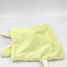 Doudou plat lapin blanc vert Mon premier doudou KIMBALOO