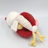 Doudou balle eveil oiseau poule rouge John LILLIPUTIENS