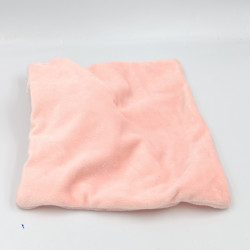 Doudou plat mouton blanc rose BRIOCHE