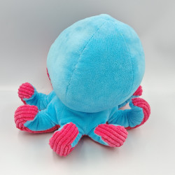Doudou peluche pieuvre bleu rose GIFI