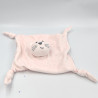 Doudou plat chat rose étoiles BOUT'CHOU BOUTCHOU