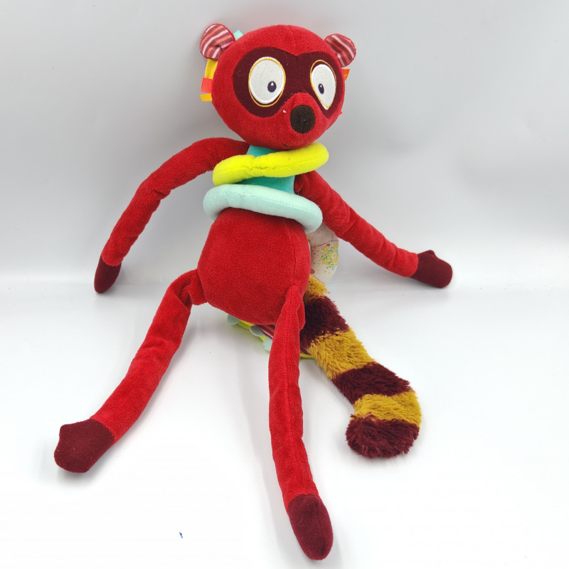 Doudou eveil raton laveur rouge Georges LILLIPUTIENS