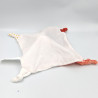 Doudou plat renard écureuil biche orange blanc étoiles SC CONSYS