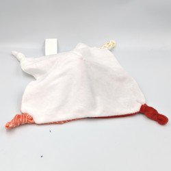 Doudou plat renard écureuil biche orange blanc étoiles SC CONSYS