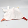 Doudou plat renard écureuil biche orange blanc étoiles SC CONSYS