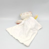 Doudou ours beige rouge jaune blanc mouchoir Cajou SUCRE D'ORGE