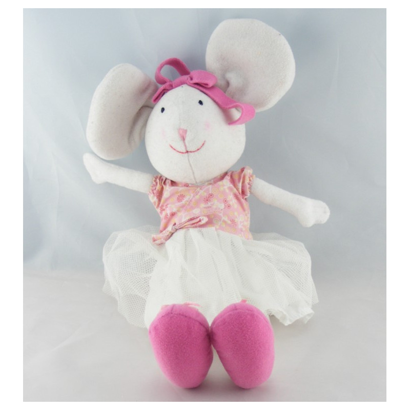 Doudou souris verte bleu spirales VERTBAUDET