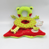 Doudou et compagnie hochet grenouille verte rouge cape les Bouilles