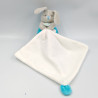 Doudou lapin Poupi bleu gris pois