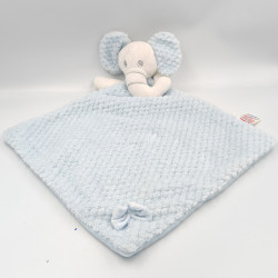 Doudou plat éléphant bleu...