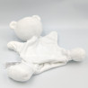 Doudou plat marionnette ours blanc bleu rayé SIMBA TOYS KIABI