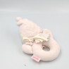 Doudou anneau hochet lutin bébé rose fleurs BABI COROLLE