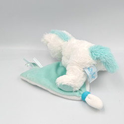 Doudou licorne blanche bleu argenté avec mouchoir BABY NAT