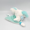 Doudou licorne blanche bleu argenté avec mouchoir BABY NAT