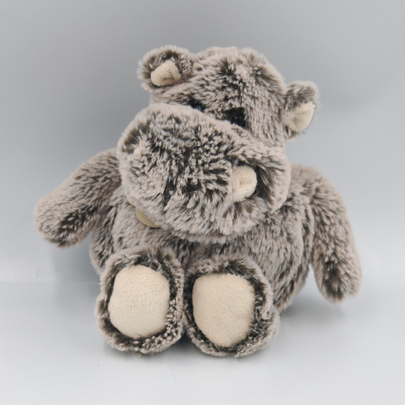 Doudou hippopotame marron boulidoux HISTOIRE D'OURS