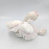 Doudou peluche cygne blanc tutu rose BUKOWSKI