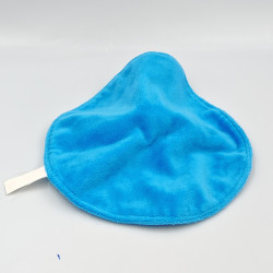 Doudou plat rond oiseau bleu
