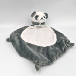 Doudou plat panda gris blanc ROSTOC