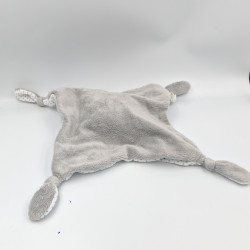 Doudou plat éléphant gris blanc pois PLAYGRO