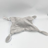 Doudou plat éléphant gris blanc pois PLAYGRO