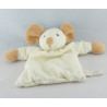 Doudou plat souris écru écharpe beige TIAMO