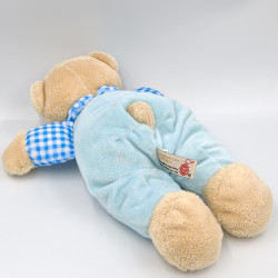 Peluche ours beige bleu coeur KEEL TOYS