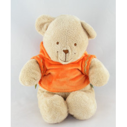 Doudou ours sweat capuche orange NICOTOY
