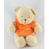 Doudou ours sweat capuche orange NICOTOY