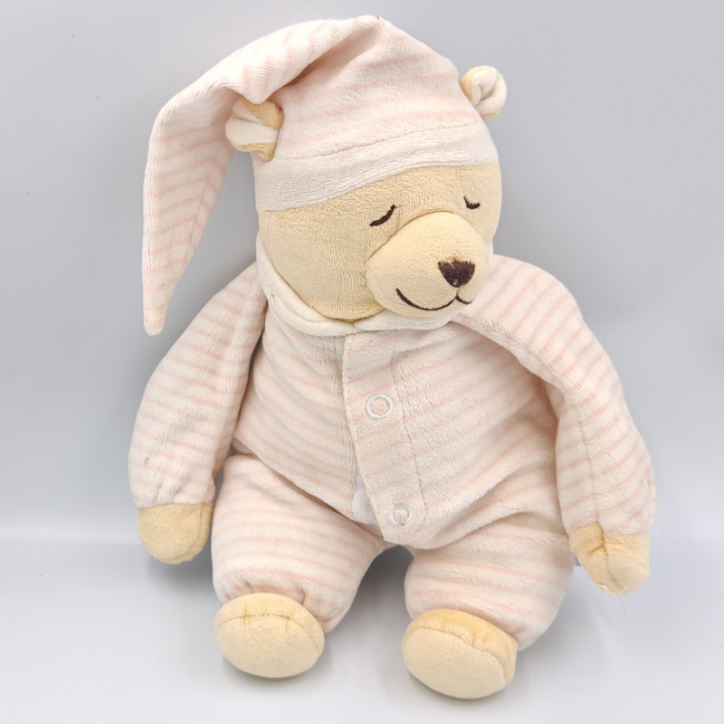 Doudou ours rose rayé Doodoo BABIAGE