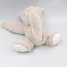 Doudou peluche lapin beige créme blanc longues pattes scratch