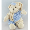 Doudou ours pantin bleu blanc CMP