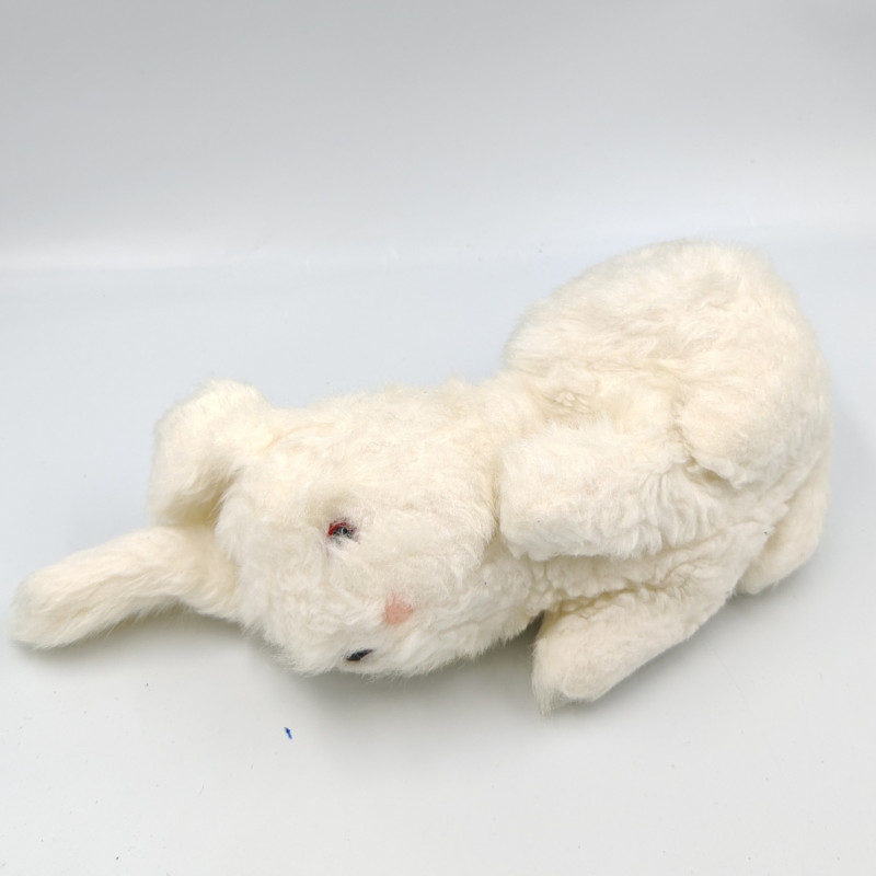 Ancienne peluche lapin blanc