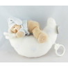 Doudou musical souris blanche robe rose sur lune NATTOU