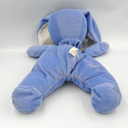 Doudou lapin bleu au ventre blanc Bengy