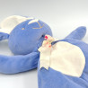 Doudou lapin bleu au ventre blanc Bengy