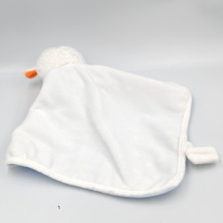 Doudou plat mouton blanc bleu orange