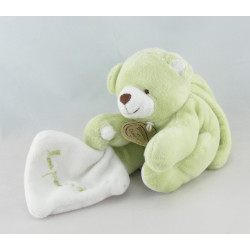 Doudou Ours vert avec mouchoir Baby nat'