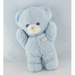 Doudou Peluche ours blanc bleu BOULGOM 