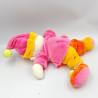 Doudou clown jaune orange rose vert MGM DODO D'AMOUR