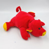 Peluche cochon rouge orange SUPER TOYS