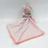 Doudou Hippopotame marron rose Bazile & Zoé mouchoir BABY NAT