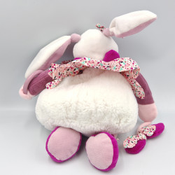 Doudou et compagnie cerise le lapin blanc rose prune