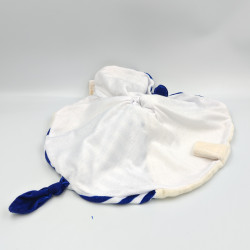 Doudou plat oiseau mouette gris blanc bleu RODA
