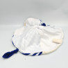 Doudou plat oiseau mouette gris blanc bleu RODA
