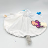 Doudou plat rond dauphin blanc bleu gris RODA