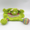 Doudou plat vache verte motifs GLOBE TROTOYS CORA