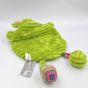 Doudou plat vache verte motifs GLOBE TROTOYS CORA