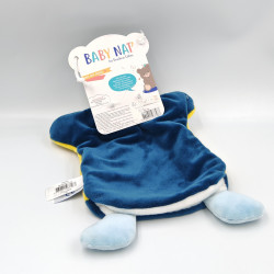 Doudou marionnette loup bleu jaune gris BABY NAT
